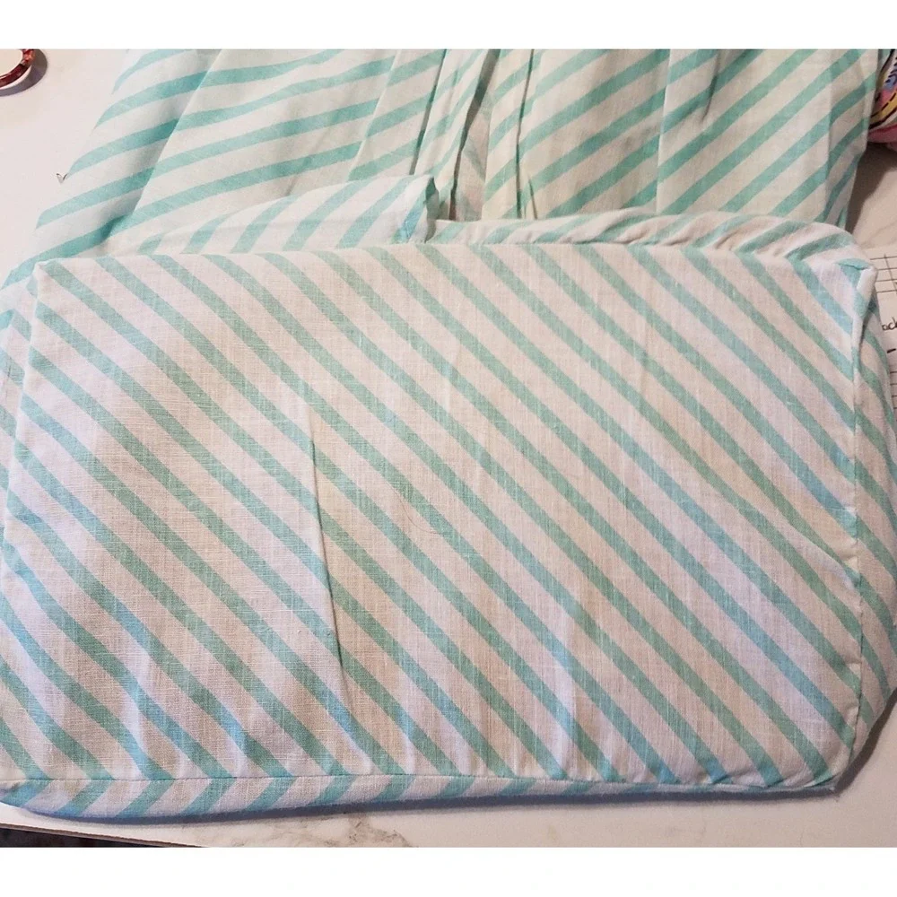 Vintage 1970's Diaper Nappy Stacker‎ hanger Blue White Stripped